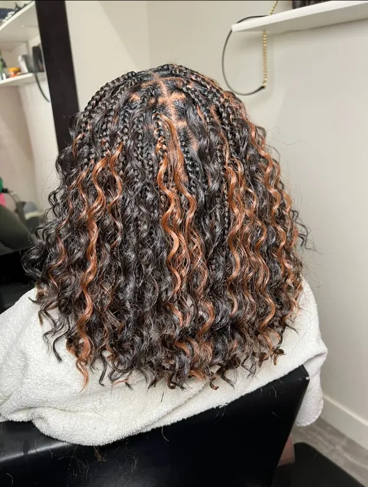 Medium bob boho braids