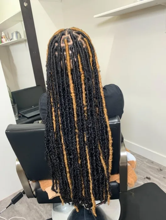 Smedium crochet faux locs