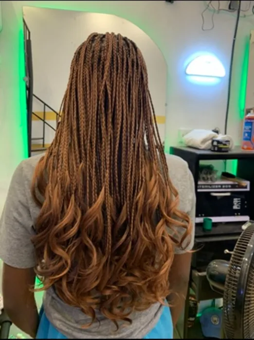 Small french curl braids