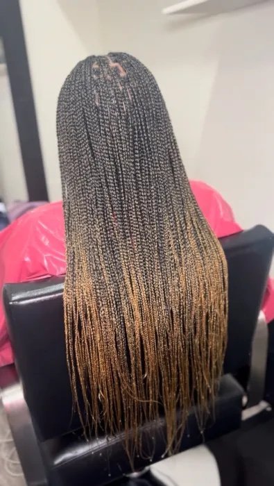 Small knotless box braids