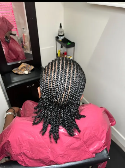 Wig cornrows